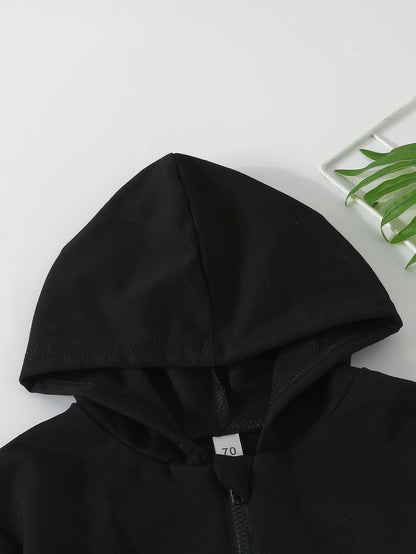 Children's Half-Zip Cotton Hoodie | Solid Colour Toddler & Kids Sweater