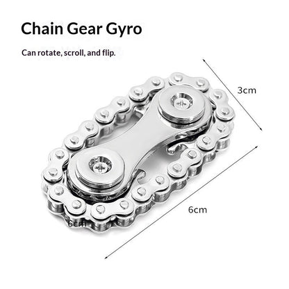 Metal Gear Chain Wheel Spinner Stress-Relief Toy | Alloy