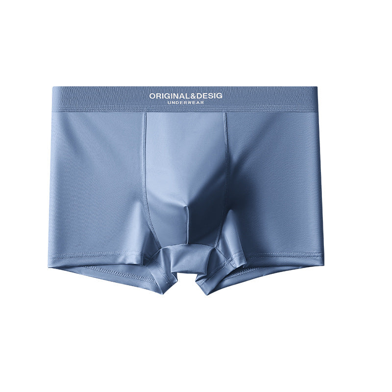 Men's Satin Nylon Boxer Briefs – Breathable Mid-Waist 5 Colours