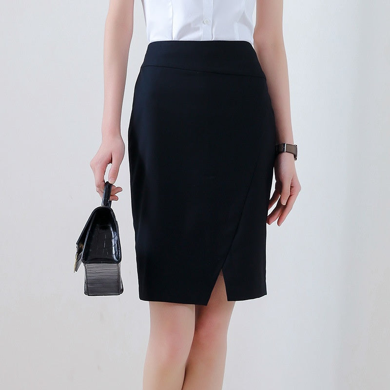 Women's Wrinkle-Resistant Zip Midi Skirt