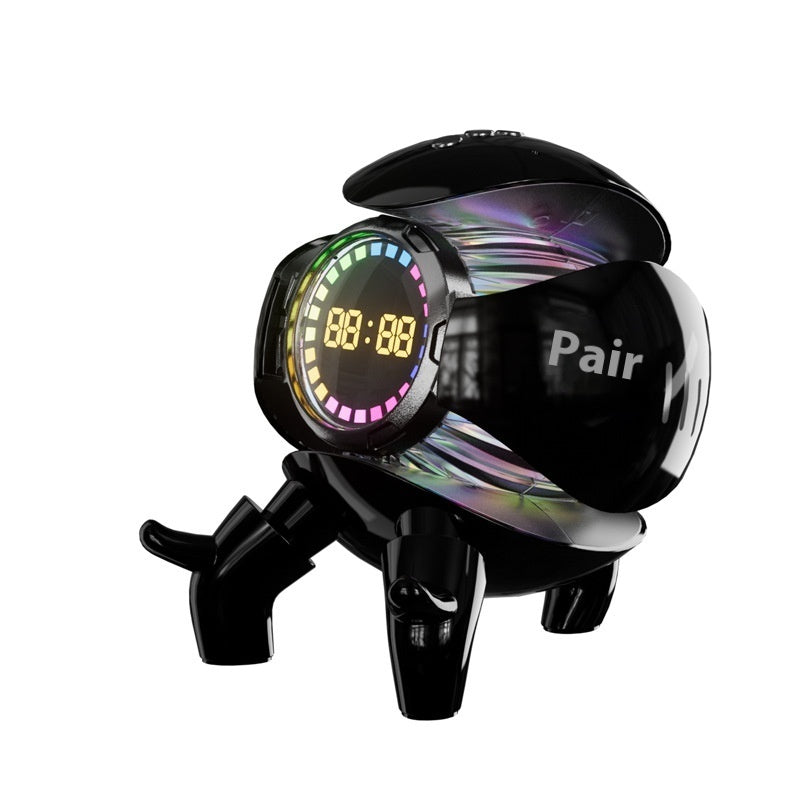 Mech Monster Bluetooth Speaker with Clock & RGB Light