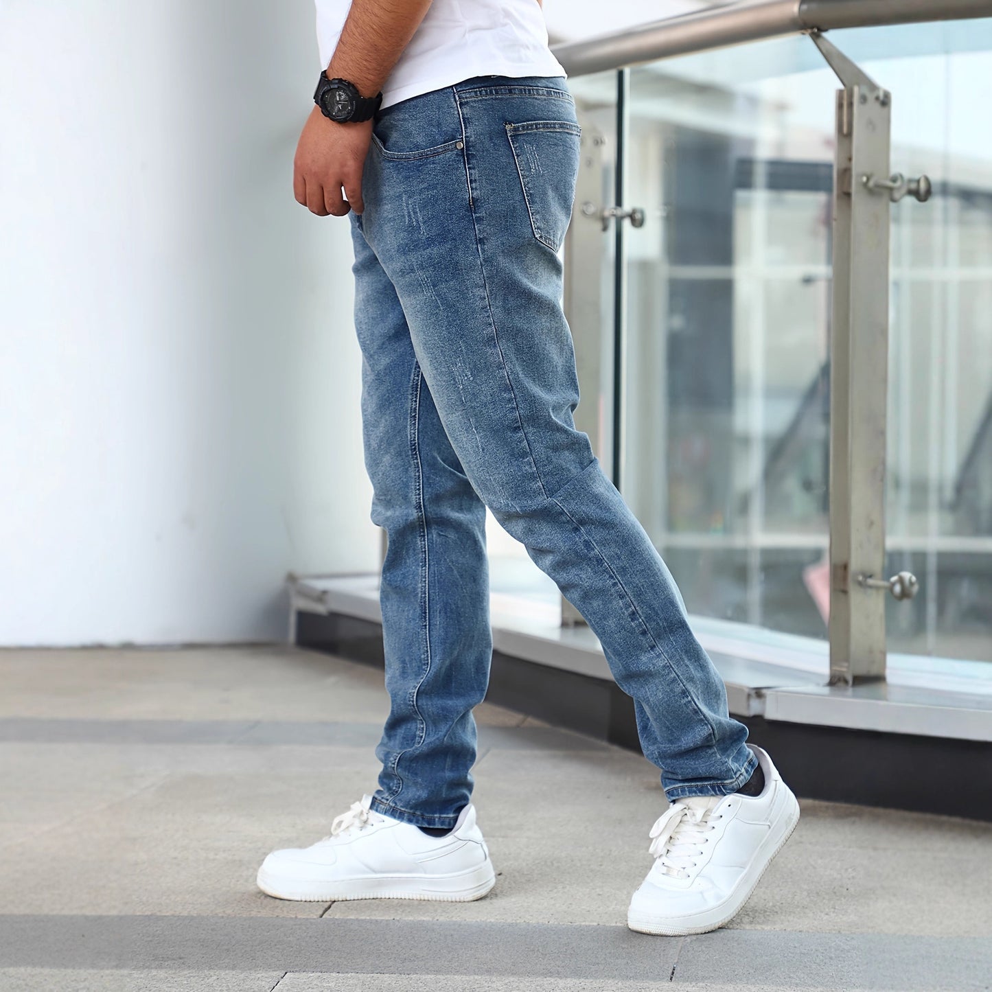 Men's Slim-Fit Stretch Jeans | Blue, Dark Blue & Black