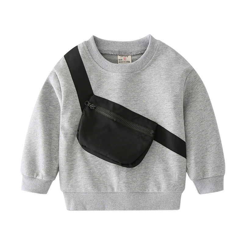 Boys' Round Neck Pullover Sweater | Soft Cotton Knitwear for Kids