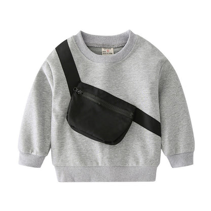 Boys' Round Neck Pullover Sweater | Soft Cotton Knitwear for Kids