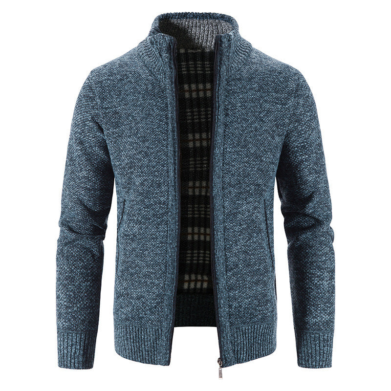 Men's Standing Collar Cardigan Sweater | Stretch Fit | JParker