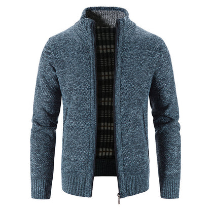 Men's Standing Collar Cardigan Sweater | Stretch Fit | JParker