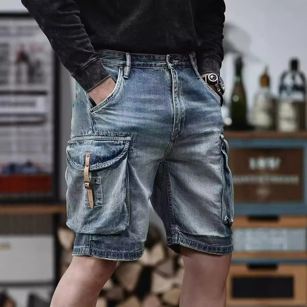 Men's Denim Shorts | Cotton Cropped Jean Shorts M-3XL