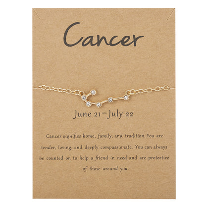 Zodiac Star Sign Gold-Plated Chain Bracelet | All 12 Signs