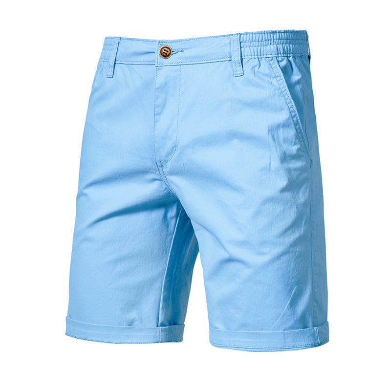 Men's Cotton Slim-Fit Cropped Trousers | Straight Leg Waist 30-38"