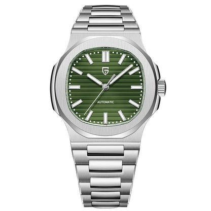 Men's Automatic Mechanical Watch | Barrel-Shaped | Stainless Steel
