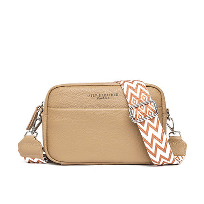 Genuine Leather Square Crossbody Bag | First-Layer Cowhide | 5 Colours | Women's