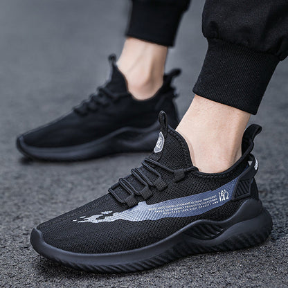 Men's Lightweight Slip-On Running Shoes – Breathable Cotton Upper, Multi-Colourway