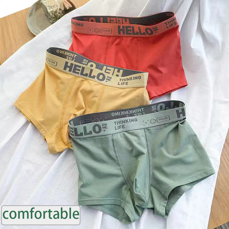 Men's Polyester Boxer Briefs 4-Pack – Breathable Mid-Waist Underwear