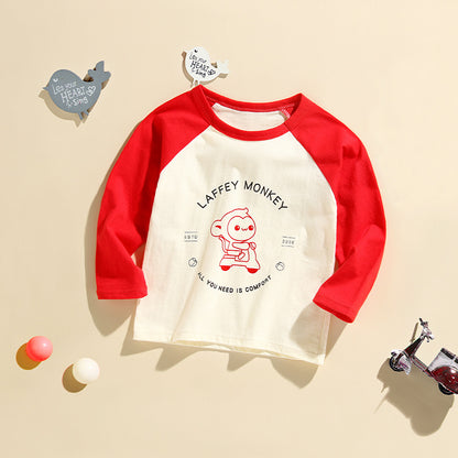 Kids Animal Print Long Sleeve Cotton T-Shirt – 13 Designs