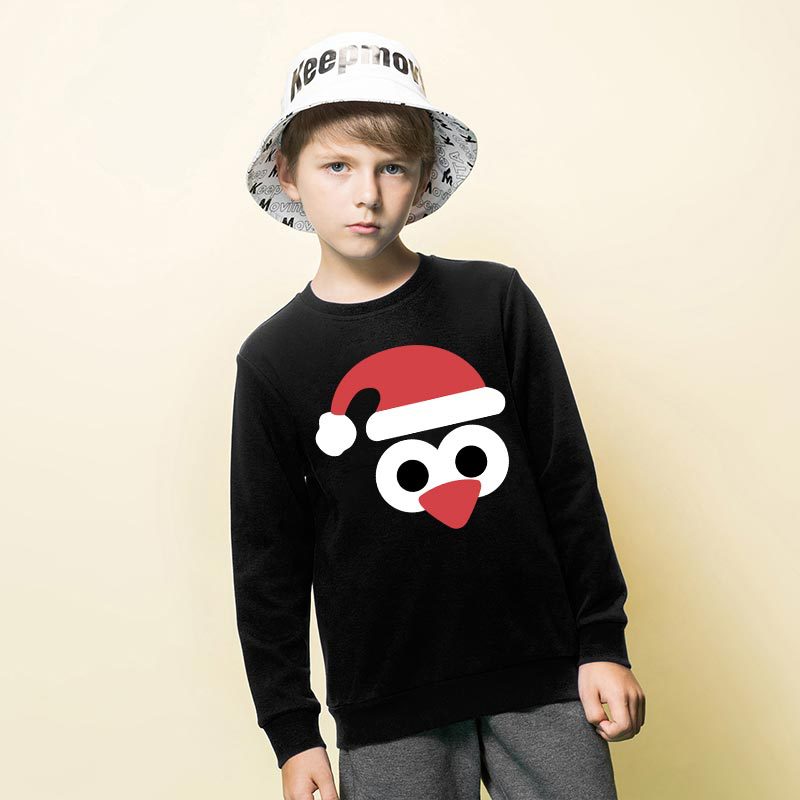 Kids Christmas Print Cotton Sweatshirt | Unisex Pullover Jumper