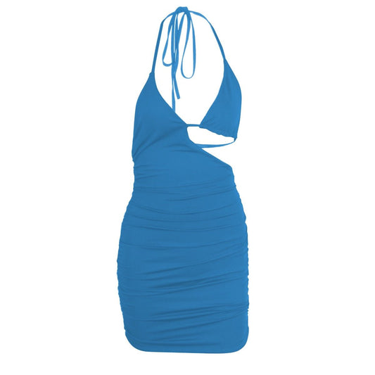 Women's Strapless Asymmetric Bodycon Mini Dress