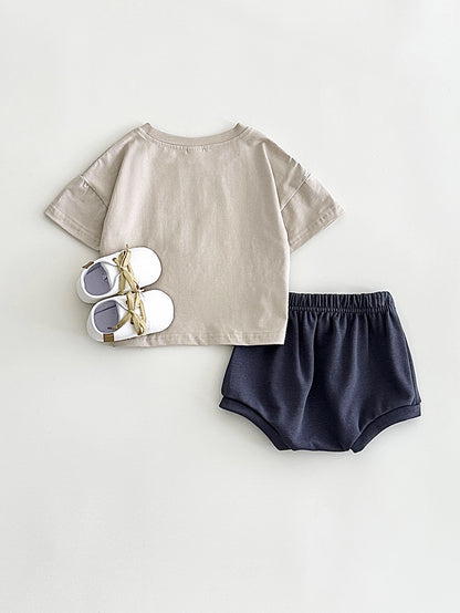 Baby & Toddler Short-Sleeve Top & Shorts Set | Cotton Summer Outfit 6M–3Y