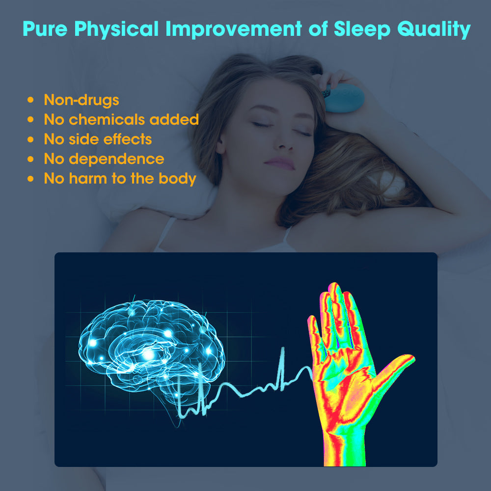 EMS Micro-current Sleep Aid Device - Drug-Free Relaxation & Insomnia Relief Therapy Tool