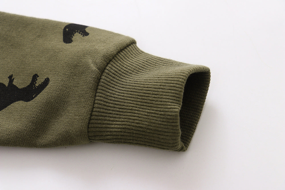 Boys Cartoon Cotton Crew Neck Sweater | Kids Knitwear