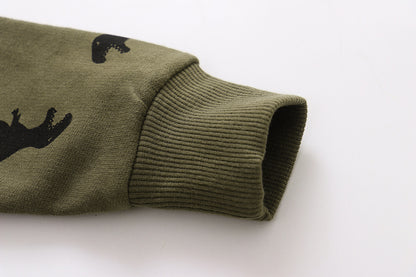 Boys Cartoon Cotton Crew Neck Sweater | Kids Knitwear