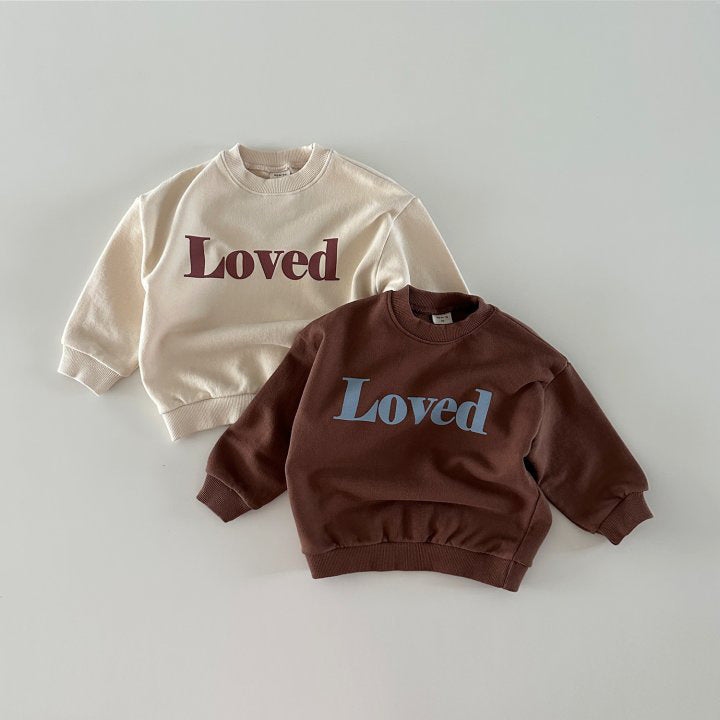 Children's Cotton Letter Sweatshirt | Crew Neck Kids Top