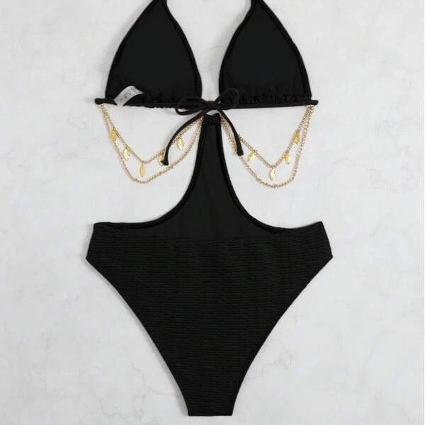 Women's Chain Detail Bikini Set | Sexy Two-Piece Swimsuit