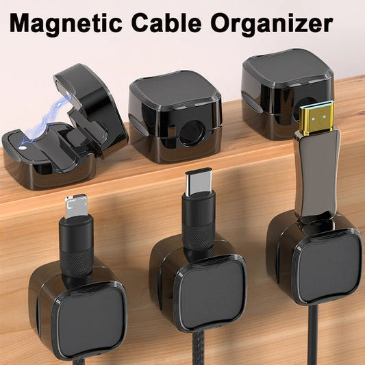 Magnetic Under-Desk Cable Management Clips