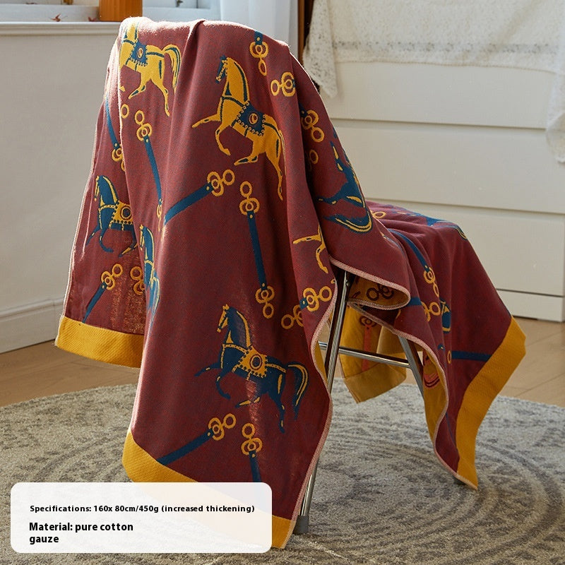 Bohemian Cotton Gauze Beach & Bath Towel | Oversized 160×80cm | 7 Designs