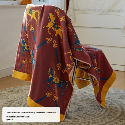 Bohemian Cotton Gauze Beach & Bath Towel | Oversized 160×80cm | 7 Designs