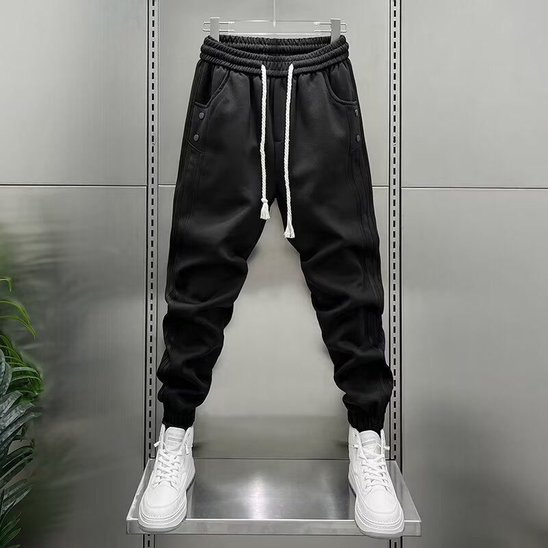 Men's Vertical Stripe Slim-Fit Trousers | High Waist M-3XL