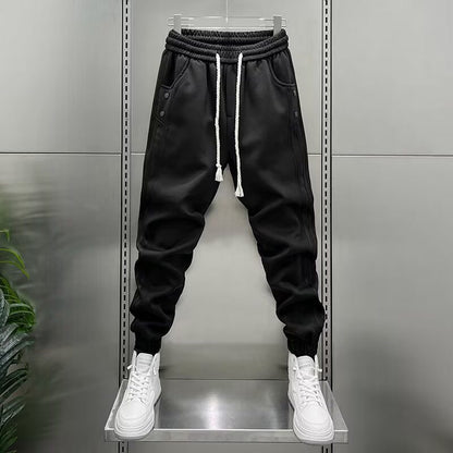 Men's Vertical Stripe Slim-Fit Trousers | High Waist M-3XL