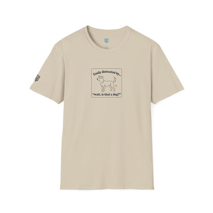 'Easily Distracted By…wait, is that a dog?' Cartoon Dog Graphic Tee