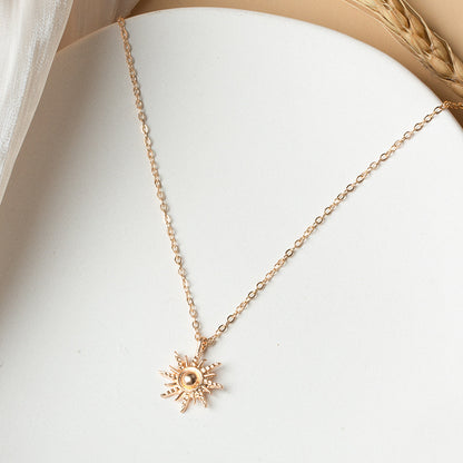 Sunlight-inspired Pendant Necklace Bold Clavicle Chain