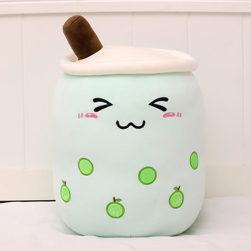 Boba Tea Plush Pillow Cushion - Soft Bubble Tea Stuffed Toy