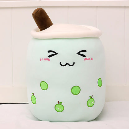 Boba Tea Plush Pillow Cushion - Soft Bubble Tea Stuffed Toy