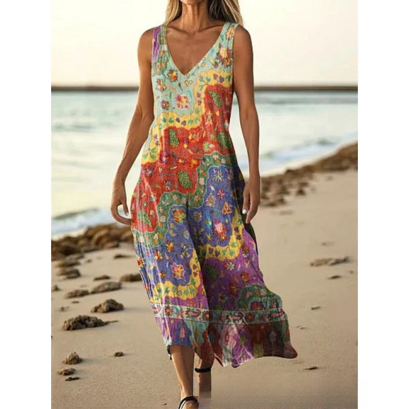Women's 3D Print A-Line Flared Dress | Artistic Retro
