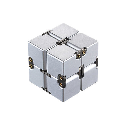 Premium Aluminium Alloy Infinite Cube Fidget Toy | Metal Desk Toy