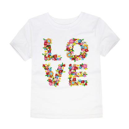 Kids Unisex Cotton Cartoon Print T-Shirt – Green, Black, White