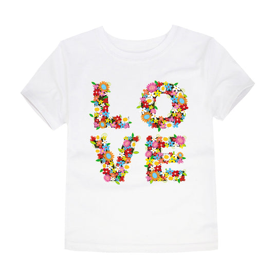 Kids Unisex Cotton Cartoon Print T-Shirt – Green, Black, White