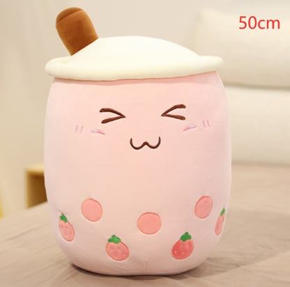 Boba Tea Plush Pillow Cushion - Soft Bubble Tea Stuffed Toy