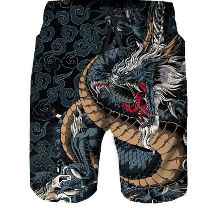 Men's Printed Cropped Beach Shorts