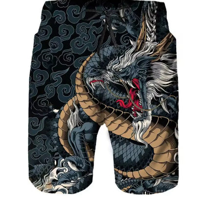 Men's Printed Cropped Beach Shorts