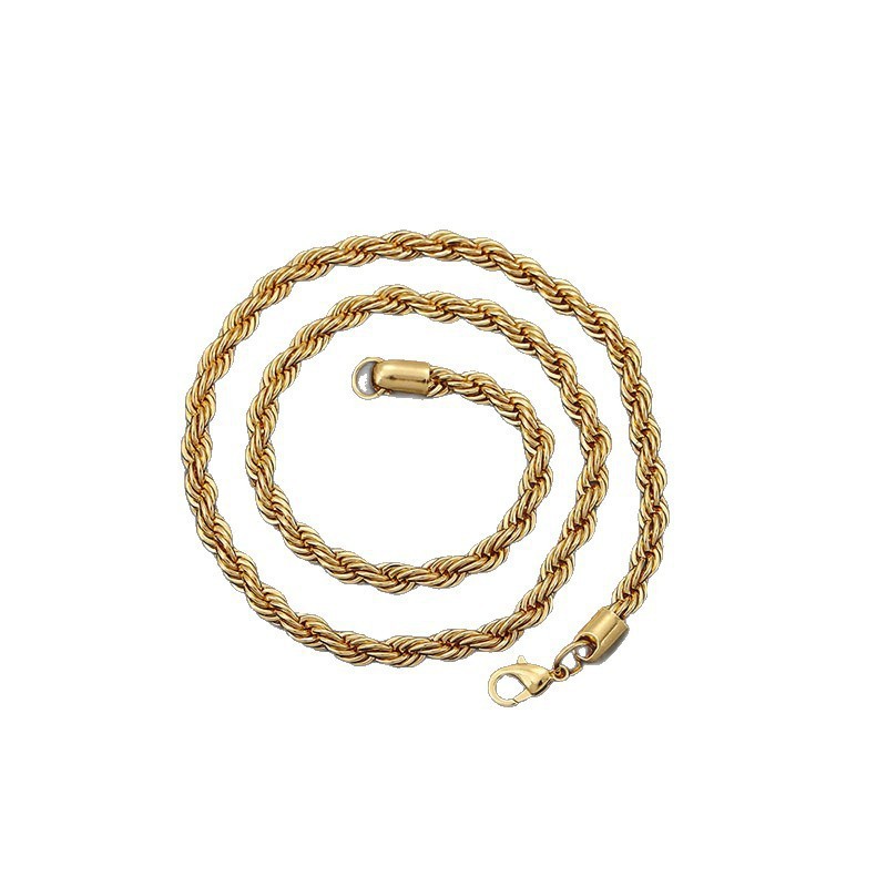 Stainless Steel Twist Chain Fashion Titanium Steel Necklace