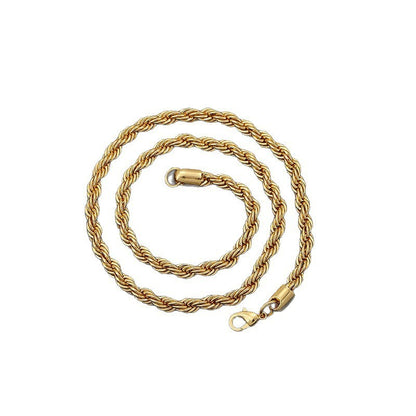 Stainless Steel Twist Chain Fashion Titanium Steel Necklace