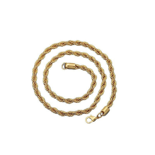 Stainless Steel Twist Chain Fashion Titanium Steel Necklace