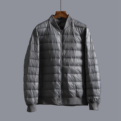 Men's Lightweight Down Jacket - Baseball Collar Casual Winter Coat