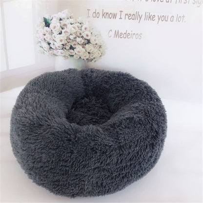 Round Plush Pet Bed | Anti-Slip | Machine Washable | 8 Sizes