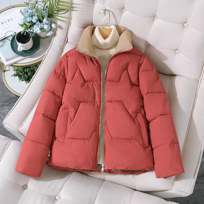 Women's Cropped Padded Jacket - Loose Fit, 4 Colours, M-4XL
