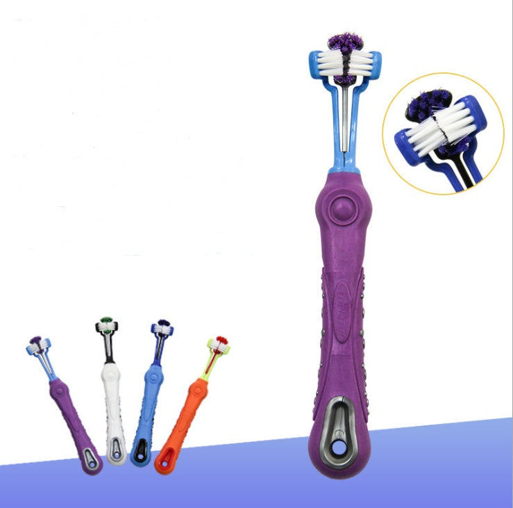 3-Sided Pet Toothbrush – Dog & Cat Teeth Cleaner | Single & 3-Pack
