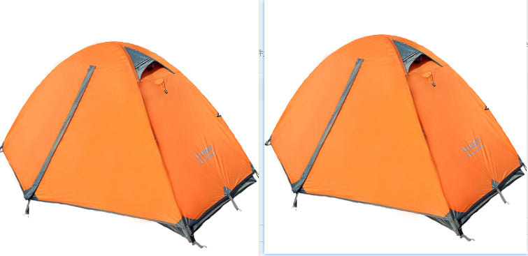 2-Person Ultralight Double-Layer Mountaineering Tent – 2,000-3,000mm Waterproof Aluminium Poles Green, Orange & Blue
